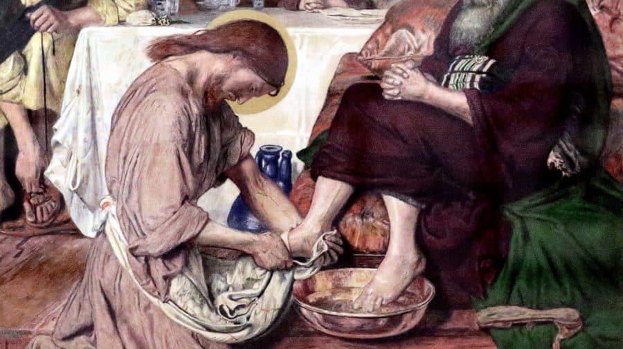 Le lavement des pieds - Ford Madox Brown - crédit photo Jean-Louis Mazières