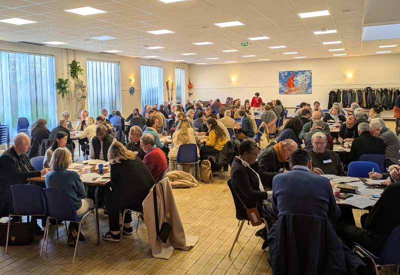 Notre évêque a rassemblé les membres des conseils pastoraux paroissiaux du diocèse, samedi 1er février 2025 au Chesnay-Rocquencourt autour du thème « Communion, Participation, Mission : trois défis pour nos conseils pastoraux. La phase de mise en œuvre du synode commence ! » Une matinée très inspirée !